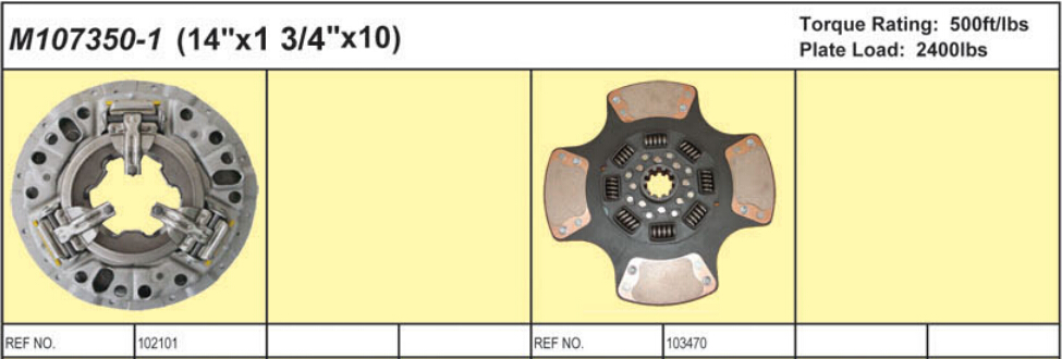 14 PUSH TYPE CLUTCH KITS